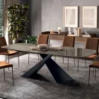 Mesa de Salón Fija con Tapa de Cerámica Made in Italy - Holidays Viadurini