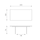Mesa de Salón en Chapa de Roble y Base de Vidrio Templado - Nicofisso Viadurini