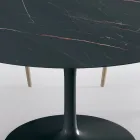 Mesa de Salón Redonda Fija en Laminado y Aluminio Made in Italy - Dollars Viadurini