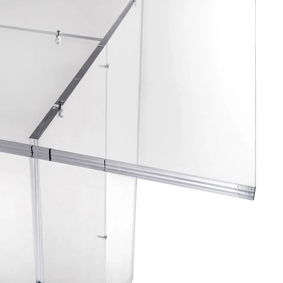 Mesa Selenia de diseño minimalista en plexiglás transparente, fabricada en Italia. Viadurini