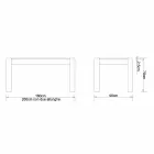 Mesa de diseño extensible de hasta 260cm en roble Jacob Viadurini