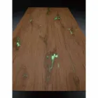 Mesa de diseño extensible hasta 294 cm en madera y metal Made in Italy - Nuzzo Viadurini