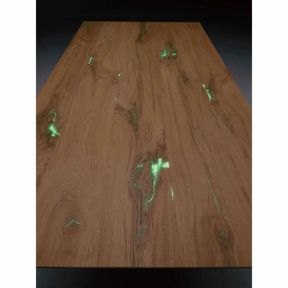 Mesa de diseño extensible hasta 294 cm en madera y metal Made in Italy - Nuzzo Viadurini