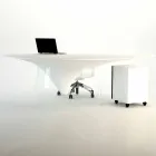 Mesa de diseño con base de cristal hecha en Italia, Teggiano Viadurini