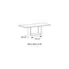 Mesa de diseño en cerámica y metal Matt Noir Desir Made in Italy - Marrón oscuro Viadurini