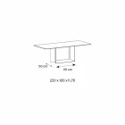 Mesa de diseño en cerámica y metal Matt Noir Desir Made in Italy - Marrón oscuro Viadurini