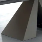 Mesa de diseño en madera chapada y acero Made in Italy – Dalmata Viadurini