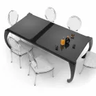 Mesa de comedor de diseño moderno hecha en Italia, Milzano Viadurini