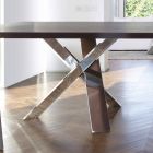 Mesa de diseño moderno de madera 270x120cm hecha en Italia Tree Viadurini