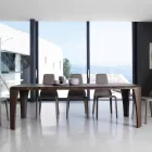 Mesa de madera de diseño moderno hecha a mano en Italia Madera Viadurini