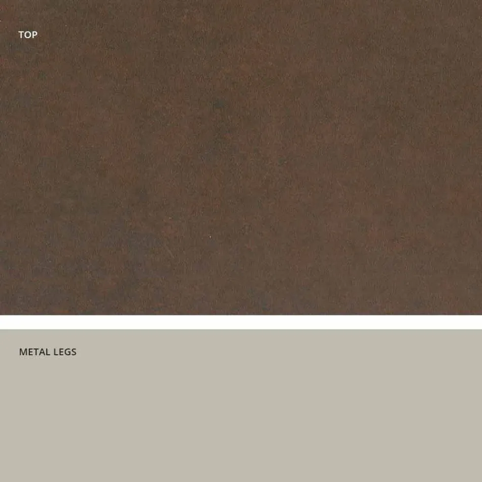 Mesa de vidrio de cerámica de diseño moderno hecha en Italia, Clark Viadurini