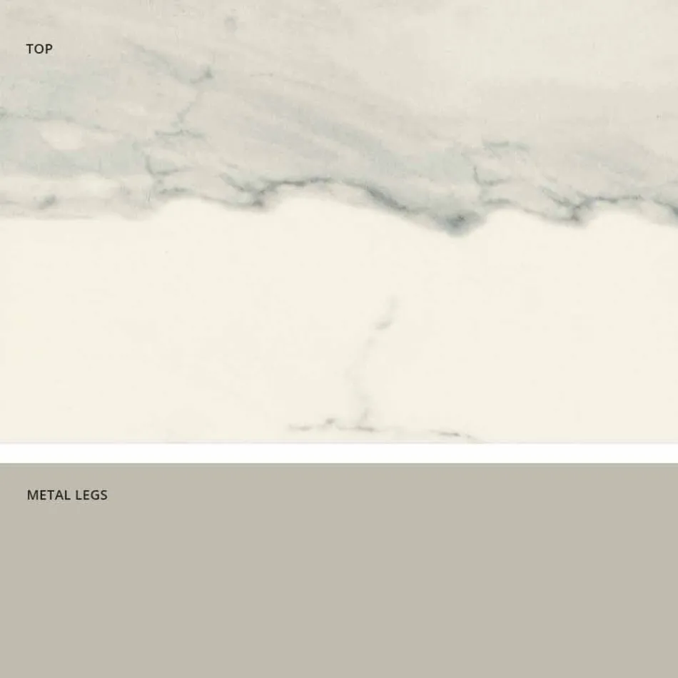 Mesa de vidrio de cerámica de diseño moderno hecha en Italia, Clark Viadurini