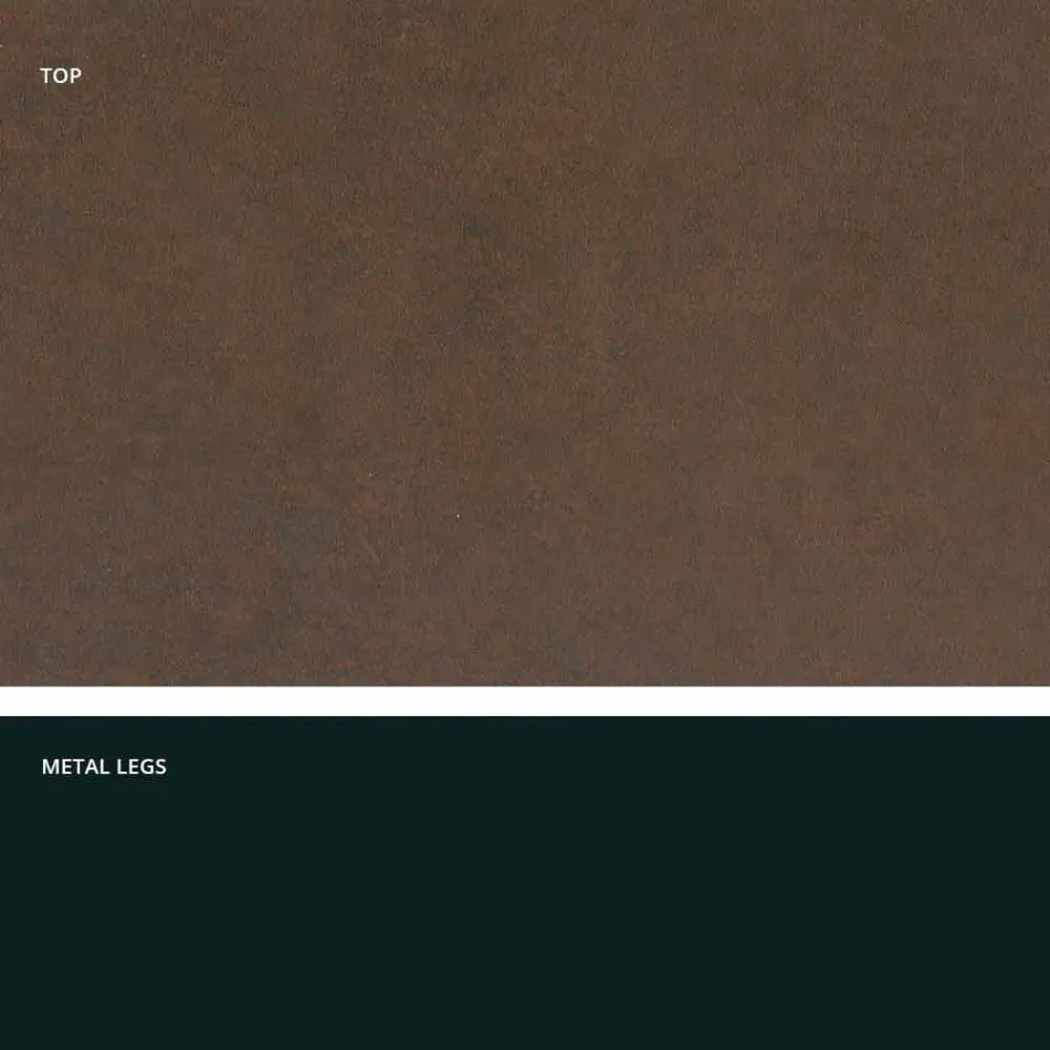 Mesa de vidrio de cerámica de diseño moderno hecha en Italia, Clark Viadurini