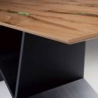 Mesa de diseño moderno en madera multicapa hecha en Italia Amaro Viadurini
