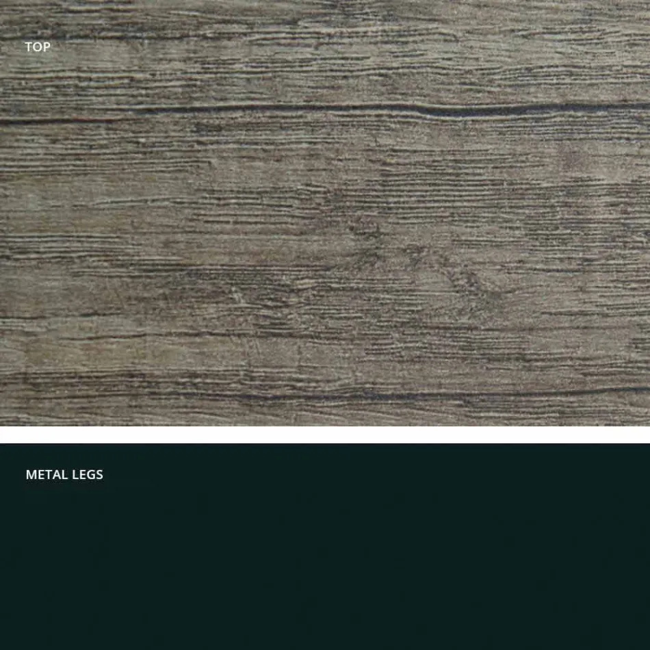 Mesa extensible moderna hecha de madera de melamina hecha en Italia, Wilmer Viadurini