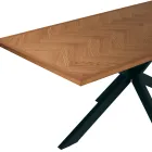 Mesa Fija 180x90 cm en Roble y Base de Hierro - Lega Viadurini