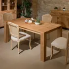 Mesa de salón fija de 190 x 100 cm de madera maciza de teca - Flamenca Viadurini