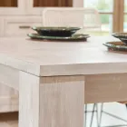 Mesa de salón fija de 190 x 100 cm de madera maciza de teca - Flamenca Viadurini