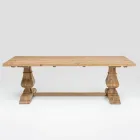 Mesa Fija 240x100 cm en Madera de Pino Natural Envejecido - Africo Viadurini
