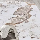 Mesa Fija 300x120 cm en Metal y Tapa de Piedra Sinterizada - Valmira Viadurini