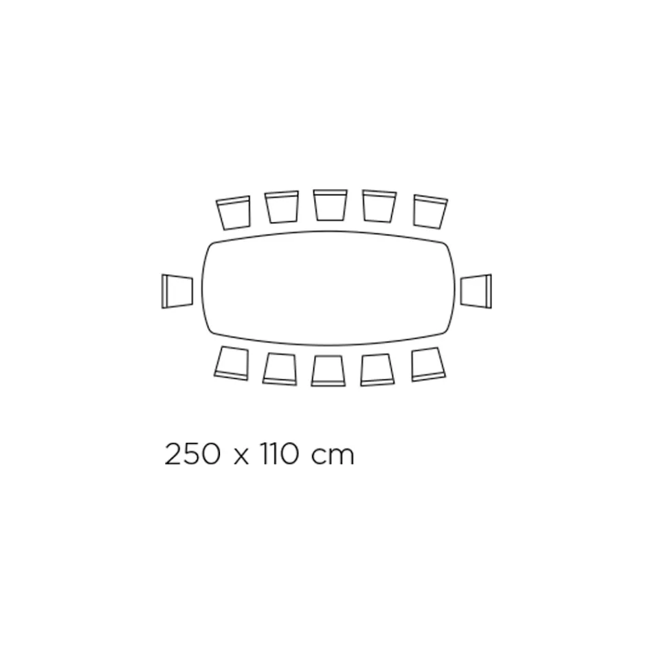 Mesa fija en forma de barril con tapa de acero y laminado Made in Italy - Grotta Viadurini