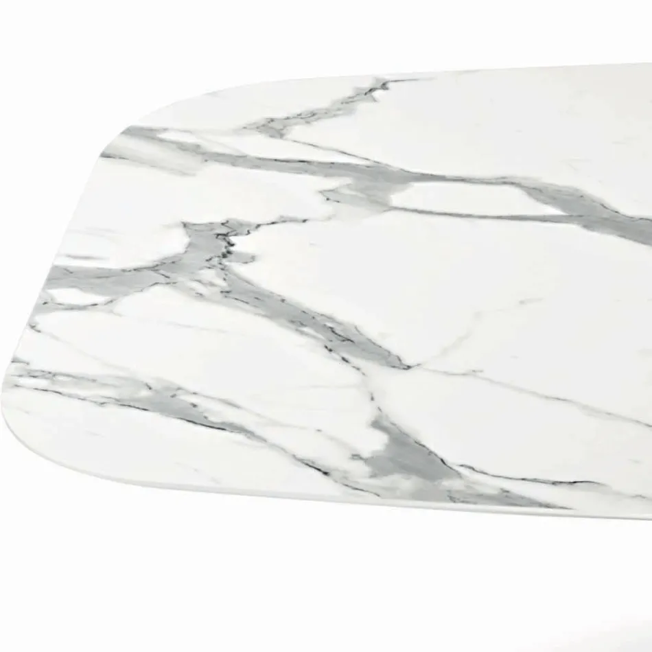 Mesa barril fija con tapa laminada Made in Italy - Settimmio Viadurini