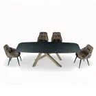 Mesa barril fija con tapa laminada Made in Italy - Settimmio Viadurini