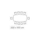 Mesa fija en forma de barril de cerámica y madera de fresno Made in Italy - Norte Viadurini