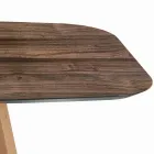 Mesa Fija en Forma de Barril en Laminado y Madera de Fresno Made in Italy - Norte Viadurini
