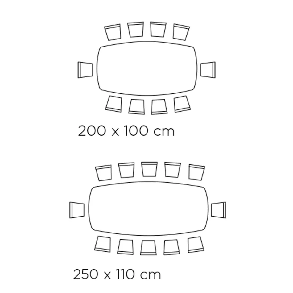 Mesa Fija en Forma de Barril en Laminado y Madera de Fresno Made in Italy - Norte Viadurini