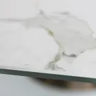 Mesa Fija con Base de Acero y Tapa de Cerámica Made in Italy - Pantalones Viadurini