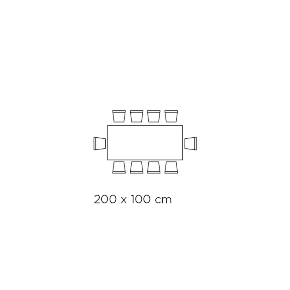 Mesa Fija con Base de Acero y Tapa de Cerámica Made in Italy - Pantalones Viadurini