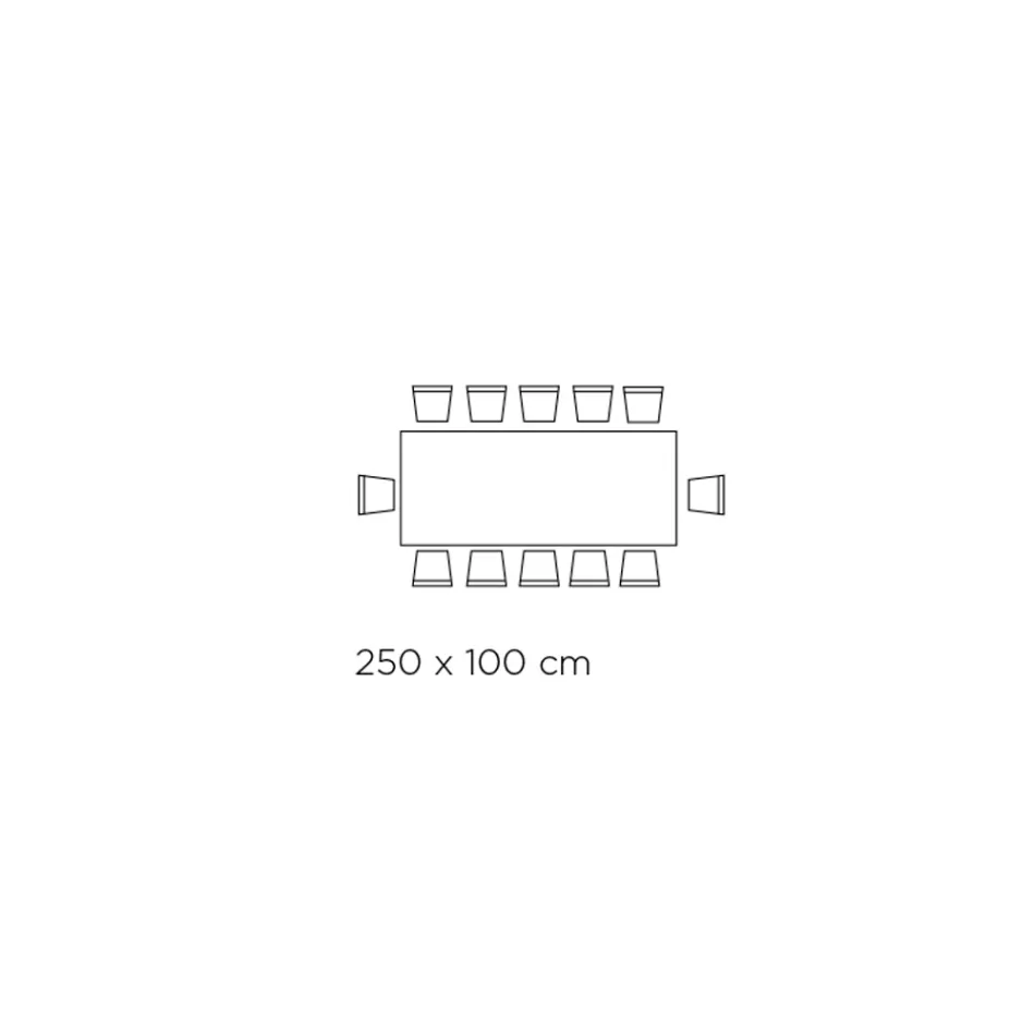 Mesa Fija con Base de Acero y Tapa de Cerámica Made in Italy - Pantalones Viadurini