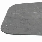 Mesa fija con base de acero negro y tapa laminada Made in Italy - Gafas Viadurini