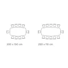 Mesa fija con base de acero negro y tapa laminada Made in Italy - Gafas Viadurini