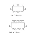 Mesa Fija con Borde Inverso en Vidrio Extraclaro y Acero Made in Italy - Grotta Viadurini