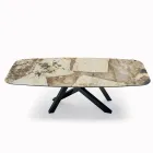 Mesa fija con tapa en forma de barril de cerámica Made in Italy - Settimmio Viadurini