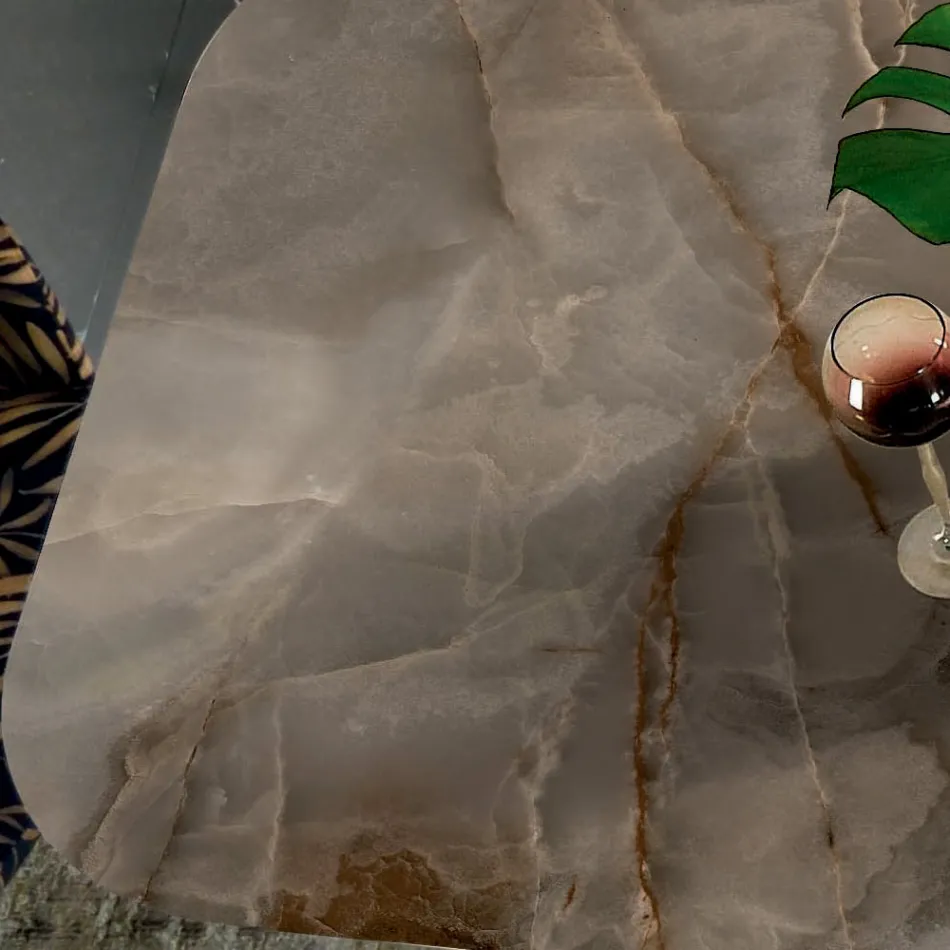 Mesa fija con tapa en forma de barril de cerámica Made in Italy - Settimmio Viadurini