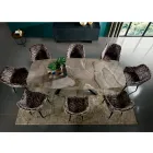 Mesa fija con tapa en forma de barril de cerámica Made in Italy - Settimmio Viadurini