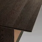 Mesa Fija con Tapa Biselada y Base Bicolor Made in Italy - Jadis Viadurini