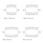 Mesa fija con tapa de cerámica barril y base de acero Made in Italy - Ezzellino Viadurini