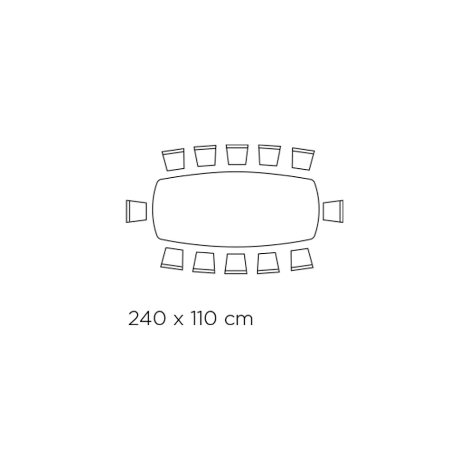 Mesa fija con tapa de cerámica ónix plateada pulida Made in Italy - Grotta Viadurini