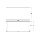 Mesa Fija Exterior en Hpl Alicante y Base Metal Fabricada en Italia - Carl Viadurini