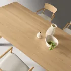 Mesa fija para ocho personas con acabado en MDF en dos colores - Talia Viadurini