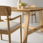 Mesa fija para ocho personas con acabado en MDF en dos colores - Talia Viadurini