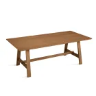 Mesa fija para ocho personas con acabado en MDF en dos colores - Talia Viadurini