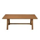 Mesa fija para ocho personas con acabado en MDF en dos colores - Talia Viadurini