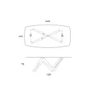 Mesa de Comedor Fija en Vidrio y Poliuretano Rígido Made in Italy - Lavanda Viadurini