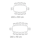 Mesa de salón fija con base de madera Made in Italy - Equatore Viadurini