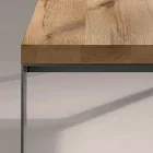 Mesa Fija en Chapa de Roble Serraje Natural Made in Italy - Telmerini Viadurini